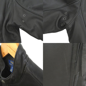 美品 ポロ ラルフローレン シングルライダースジャケット ラムレザー ブラック 0514【中古】POLO RALPH LAUREN