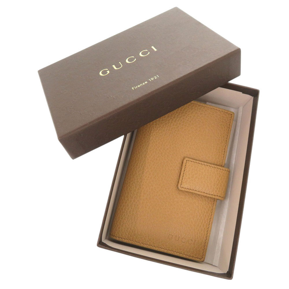 新品同様 グッチ 363420 レザー ブラウンベージュ系 三つ折り財布 札入れ 0524【中古】GUCCI