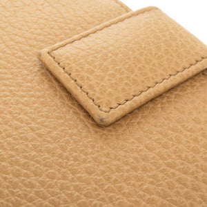 新品同様 グッチ 363420 レザー ブラウンベージュ系 三つ折り財布 札入れ 0524【中古】GUCCI