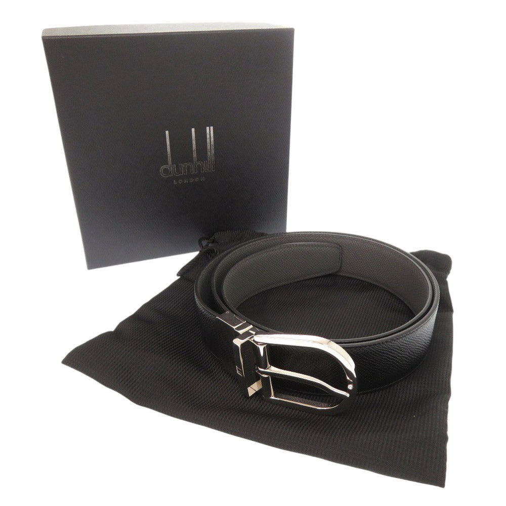 未使用品 ダンヒル レザー ブラック ベルト 黒 0535【中古】Dunhill メンズ