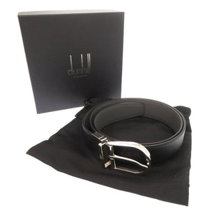 未使用品 ダンヒル レザー ブラック ベルト 黒 0535【中古】Dunhill メンズ