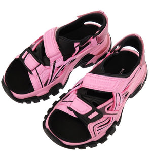 未使用品 バレンシアガ MULTIC SANDAL 617543 ラバー ファブリック ピンク サンダル 0542【中古】BALENCIAGA