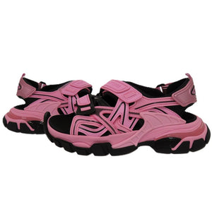 未使用品 バレンシアガ MULTIC SANDAL 617543 ラバー ファブリック ピンク サンダル 0542【中古】BALENCIAGA