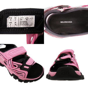 未使用品 バレンシアガ MULTIC SANDAL 617543 ラバー ファブリック ピンク サンダル 0542【中古】BALENCIAGA