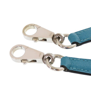 美品 エルメス シェーブル ターコイズ ショルダーストラップ 青 0551【中古】HERMES