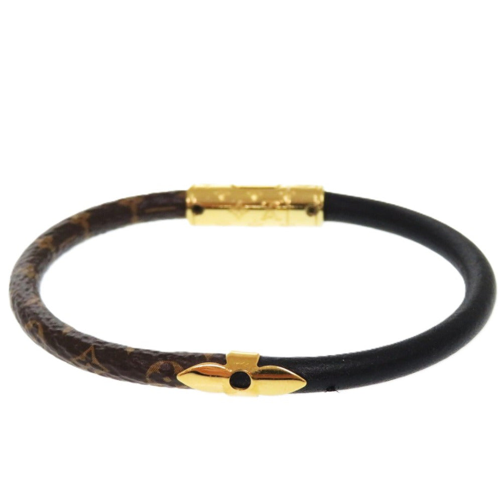 美品 ルイ ヴィトン デイリー コンフィデンシャル モノグラム フラワー M8277F モノグラムキャンバス パテントカーフレザー ノワール LV 黒 ブレスレット 0565【中古】LOUIS VUITTON