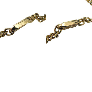 ディオール CDロゴ ネックレス ラインストーン 80s 90s ゴールド 0575【中古】Dior