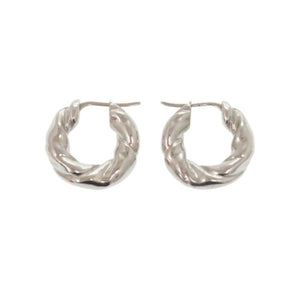 新品同様 ロエベ ナパツイスト シルバー925 ピアス 0576【中古】LOEWE