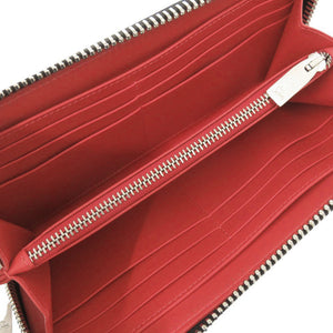 美品 クリスチャンルブタン Panettone レザー ホワイト レッド ラウンドファスナー 長財布 0588【中古】Christian Louboutin