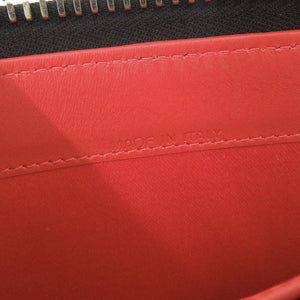 美品 クリスチャンルブタン Panettone レザー ホワイト レッド ラウンドファスナー 長財布 0588【中古】Christian Louboutin