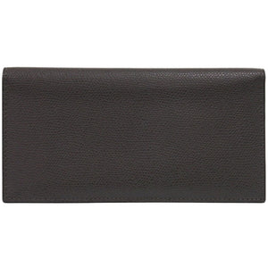 美品 ヴァレクストラ レザー ブラック 長札入れ 長財布 黒 0594【中古】Valextra