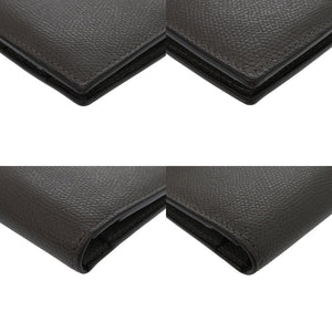 美品 ヴァレクストラ レザー ブラック 長札入れ 長財布 黒 0594【中古】Valextra