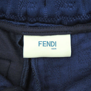 未使用 フェンディ キッズ JMF267A7LN ズッカ柄 ポリエステル コットンショートパンツ ネイビー パンツ 0599【中古】FENDI
