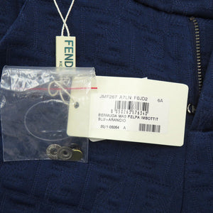 未使用 フェンディ キッズ JMF267A7LN ズッカ柄 ポリエステル コットンショートパンツ ネイビー パンツ 0599【中古】FENDI