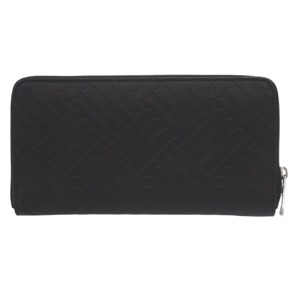 美品 ボッテガヴェネタ ラウンドファスナー デボスイントレチャート 593217 ラバー ブラック 長財布 黒 0608【中古】BOTTEGAVENETA