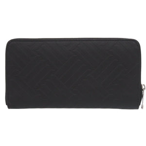 美品 ボッテガヴェネタ ラウンドファスナー デボスイントレチャート 593217 ラバー ブラック 長財布 黒 0608【中古】BOTTEGAVENETA