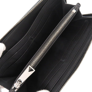 美品 ボッテガヴェネタ ラウンドファスナー デボスイントレチャート 593217 ラバー ブラック 長財布 黒 0608【中古】BOTTEGAVENETA