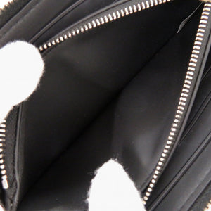 美品 ボッテガヴェネタ ラウンドファスナー デボスイントレチャート 593217 ラバー ブラック 長財布 黒 0608【中古】BOTTEGAVENETA