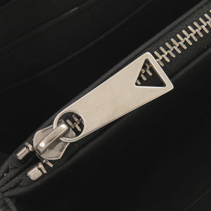 美品 ボッテガヴェネタ ラウンドファスナー デボスイントレチャート 593217 ラバー ブラック 長財布 黒 0608【中古】BOTTEGAVENETA