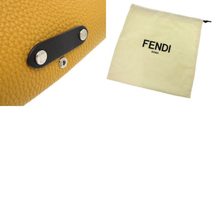 新品同様 フェンディ バッグ レザー イエロー 時計ケース 黄 ポーチ 0659【中古】FENDI