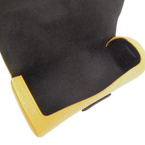 新品同様 フェンディ バッグ レザー イエロー 時計ケース 黄 ポーチ 0659【中古】FENDI