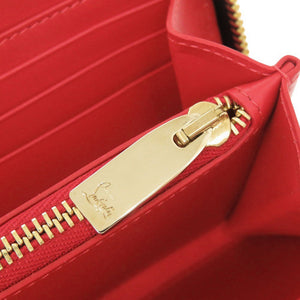 新品同様 クリスチャンルブタン Panettone パネトーネ レザー ブラック ゴールド ラウンドファスナー 長財布 黒 0668【中古】Christian Louboutin