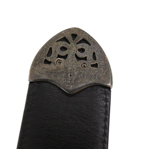 クロムハーツ クラシック3PC CLASSIC レザー シルバー925 ブラック ベルト 黒 0670【中古】CHROME HEARTS