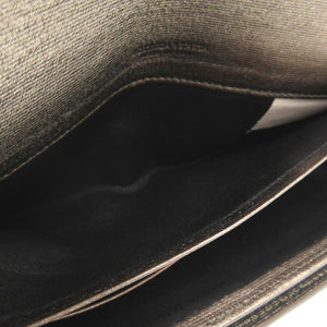 美品 ボッテガヴェネタ イントレチャート 長財布 レザー メタリックブラウン 0671【中古】BOTTEGAVENETA