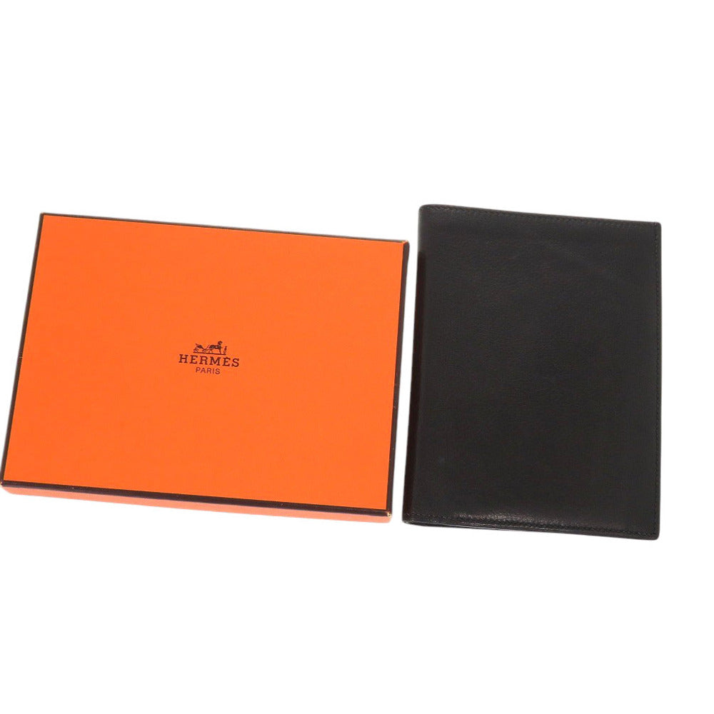 エルメス ヴォーエバーグレイン ブラック カードケース 黒 0684【中古】HERMES