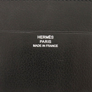 エルメス ヴォーエバーグレイン ブラック カードケース 黒 0684【中古】HERMES