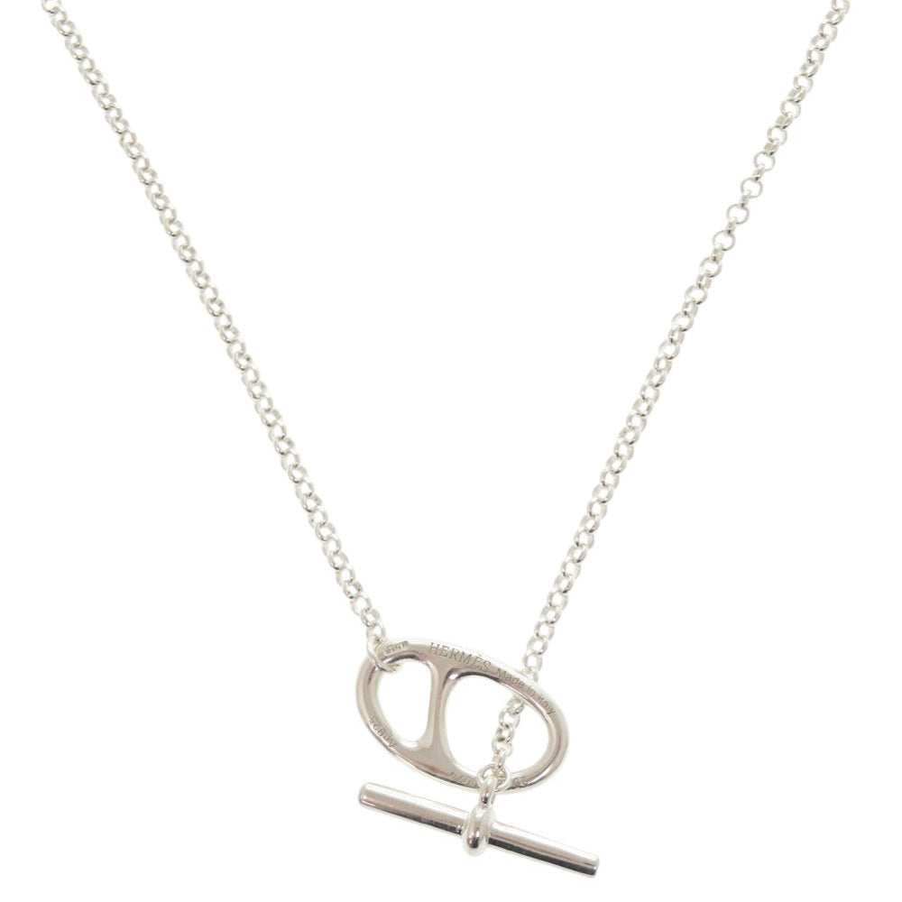 美品 エルメス シェーヌダンクル パンク シルバー925 ネックレス 0694【中古】HERMES