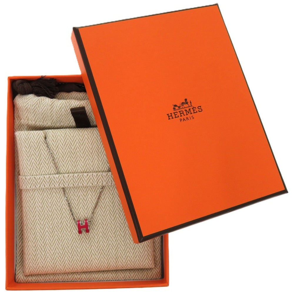 新品同様 エルメス ペンダント ミニ ポップアッシュ ポップH メタル ローズメキシコ ネックレス 0713【中古】HERMES