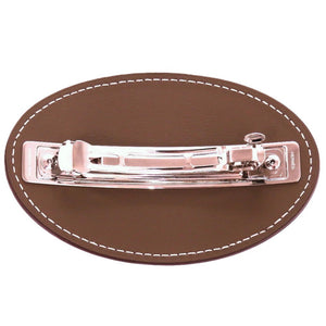 未使用品 エルメス エヴリン H251054G 0MTU ヴォースイフト エトゥープ 茶 バレッタ 0718【中古】HERMES エトープ