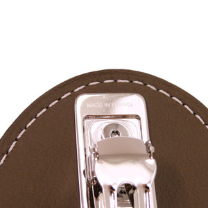 未使用品 エルメス エヴリン H251054G 0MTU ヴォースイフト エトゥープ 茶 バレッタ 0718【中古】HERMES エトープ