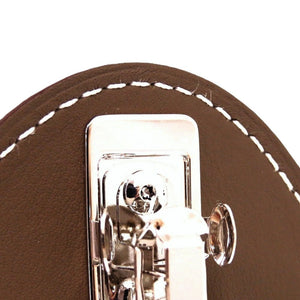 未使用品 エルメス エヴリン H251054G 0MTU ヴォースイフト エトゥープ 茶 バレッタ 0718【中古】HERMES エトープ