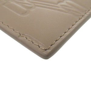 新品同様 バレンシアガ BBモノグラム フラグメントケース カードケース エンボス加工 717784 コインケース レザー ベージュ 0735【中古】BALENCIAGA