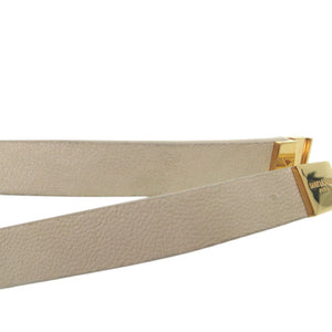 美品 イヴ サンローラン オピウム ダブルループ ブレスレット 646558 レザー ホワイト 0736【中古】YVES SAINT LAURENT