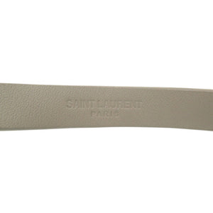 美品 イヴ サンローラン オピウム ダブルループ ブレスレット 646558 レザー ホワイト 0736【中古】YVES SAINT LAURENT