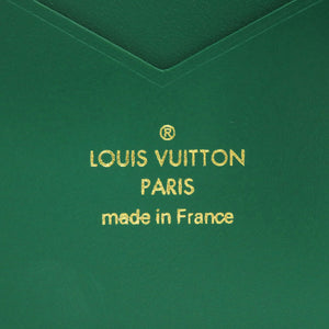 新品同様 ルイ ヴィトン LV ヴェルティカル ウォレット コンパクト M82438 トリヨンレザー エムロード 二つ折り財布 緑 LV 0740【中古】LOUIS VUITTON