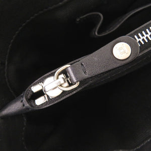 美品 セリーヌ ブギーバッグ レザー ブラック ハンドバッグ 黒 0743【中古】CELINE