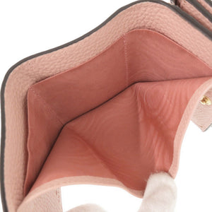 美品 グッチ ホースビット コンパクトウォレット 745988 レザー ピンク 三つ折り財布 0745【中古】GUCCI