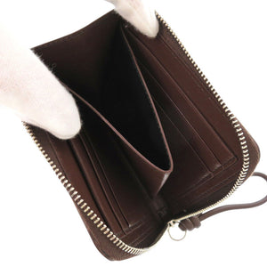 新品同様 ジルサンダー Giro ジロ J07VL0004 ブラウン ミニ財布 レザー カードケース 0746【中古】JIL SANDER