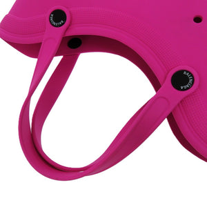 未使用品 バレンシアガ×クロックス A4対応 702266 ラバー ピンク トートバッグ 0747【中古】BALENCIAGA