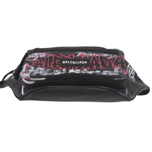 未使用 バレンシアガ Explorer ベルトパック DIY metal allover logo 482389 ポリエステル/ポリアミド ブラック ウエストバッグ 黒 0748【中古】BALENCIAGA