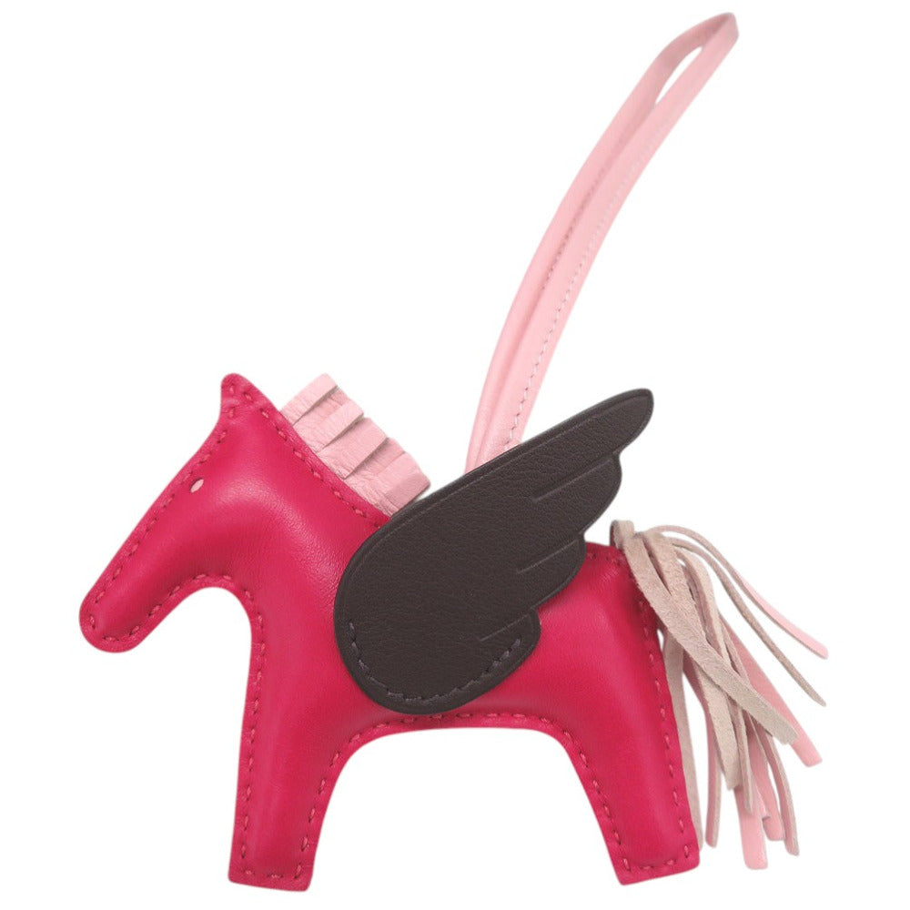 美品 エルメス ロデオペガサスPM バッグチャーム ラムスキン フランボワーズ Z刻印 0755【中古】HERMES レディース