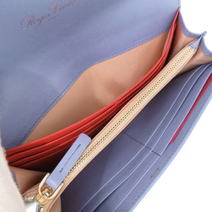 新品同様 ロジェヴィヴィエ レザー ブルー系 長財布 0756【中古】