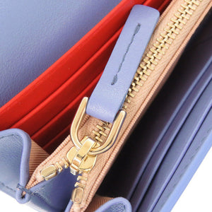 新品同様 ロジェヴィヴィエ レザー ブルー系 長財布 0756【中古】