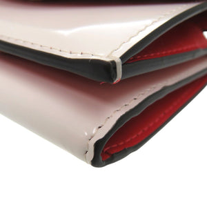 未使用品 クリスチャンルブタン Loubi54 ルビ54 コンパクトウォレット ミニ財布 バイカラー 3235108 三つ折り財布 パテントレザー ホワイト 0757【中古】Christian Louboutin