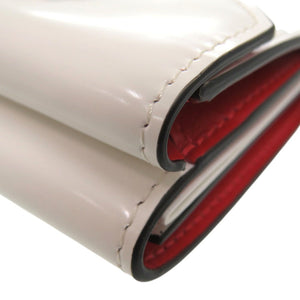 未使用品 クリスチャンルブタン Loubi54 ルビ54 コンパクトウォレット ミニ財布 バイカラー 3235108 三つ折り財布 パテントレザー ホワイト 0757【中古】Christian Louboutin