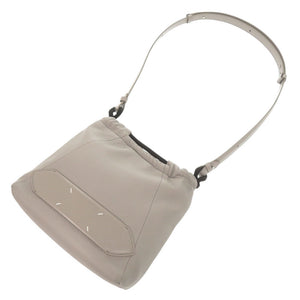 メゾン マルジェラ 5AC ソフト ドローストリング レザー グレー ショルダーバッグ 0772【中古】Maison Margiela